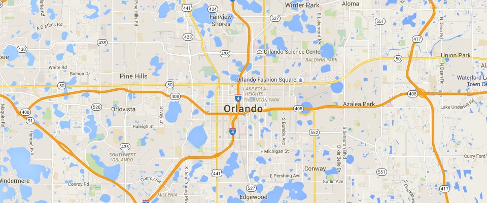 Orlando Waste Dumpster Rental Service Area Map